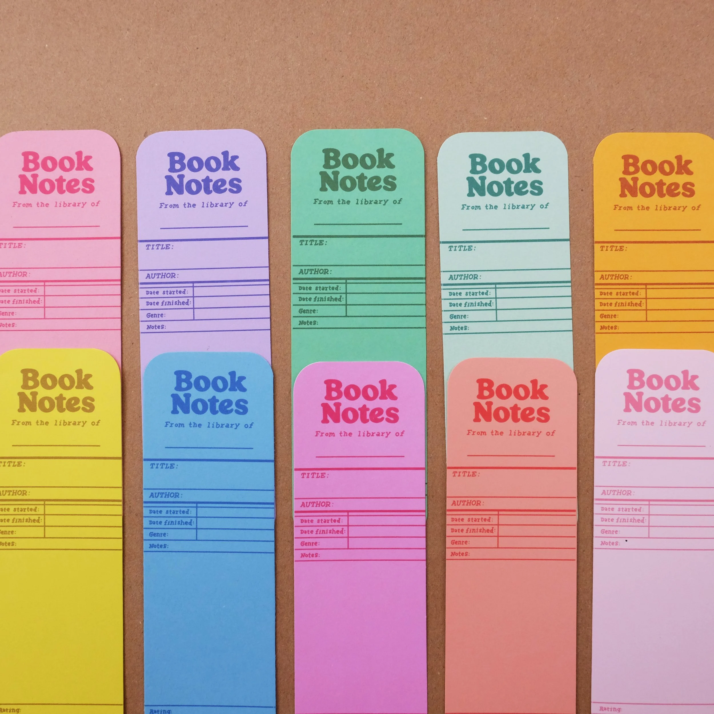 Book Notes Bookmarks Multi-Coloured 10pk