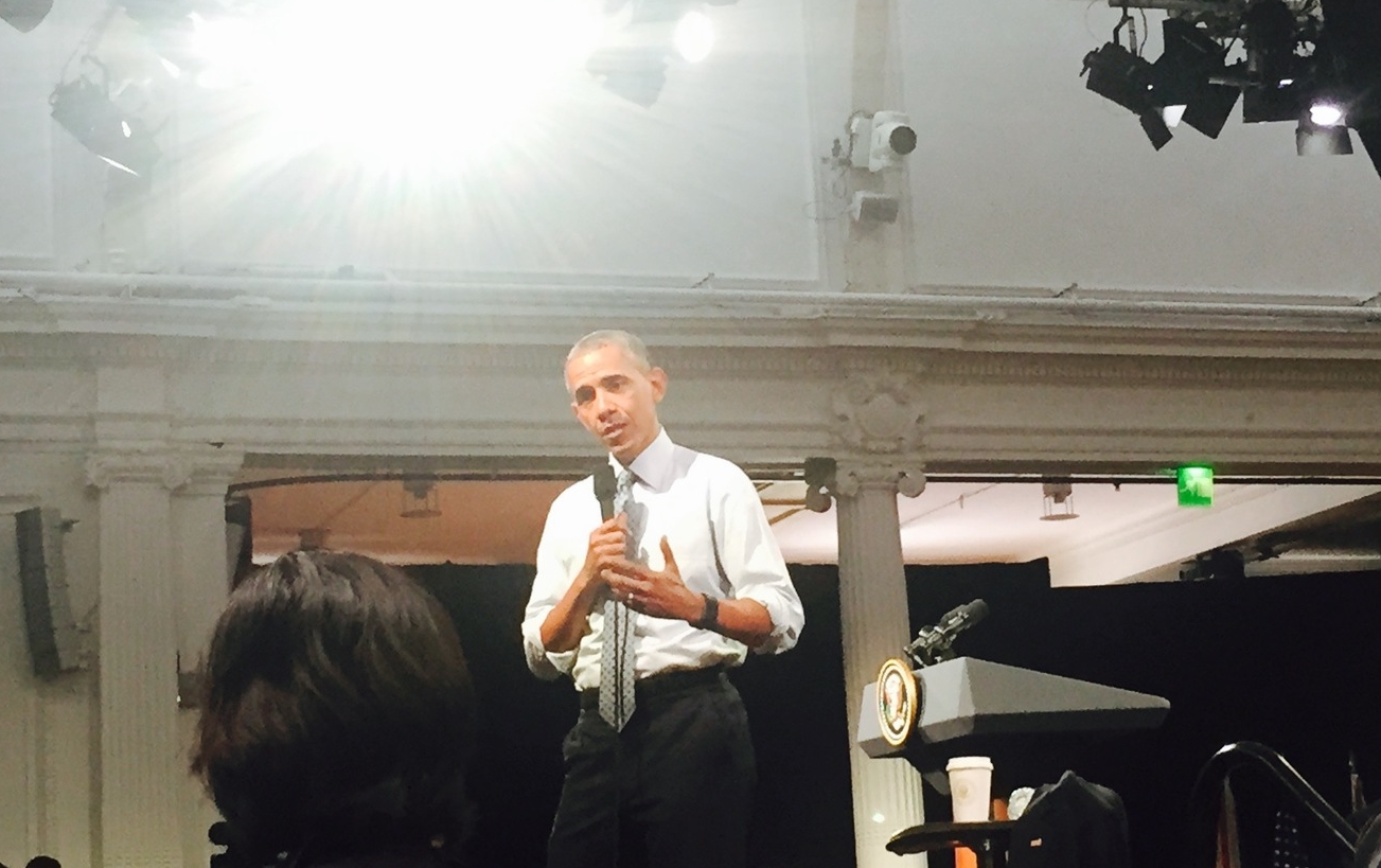President Obama answering questions across topics