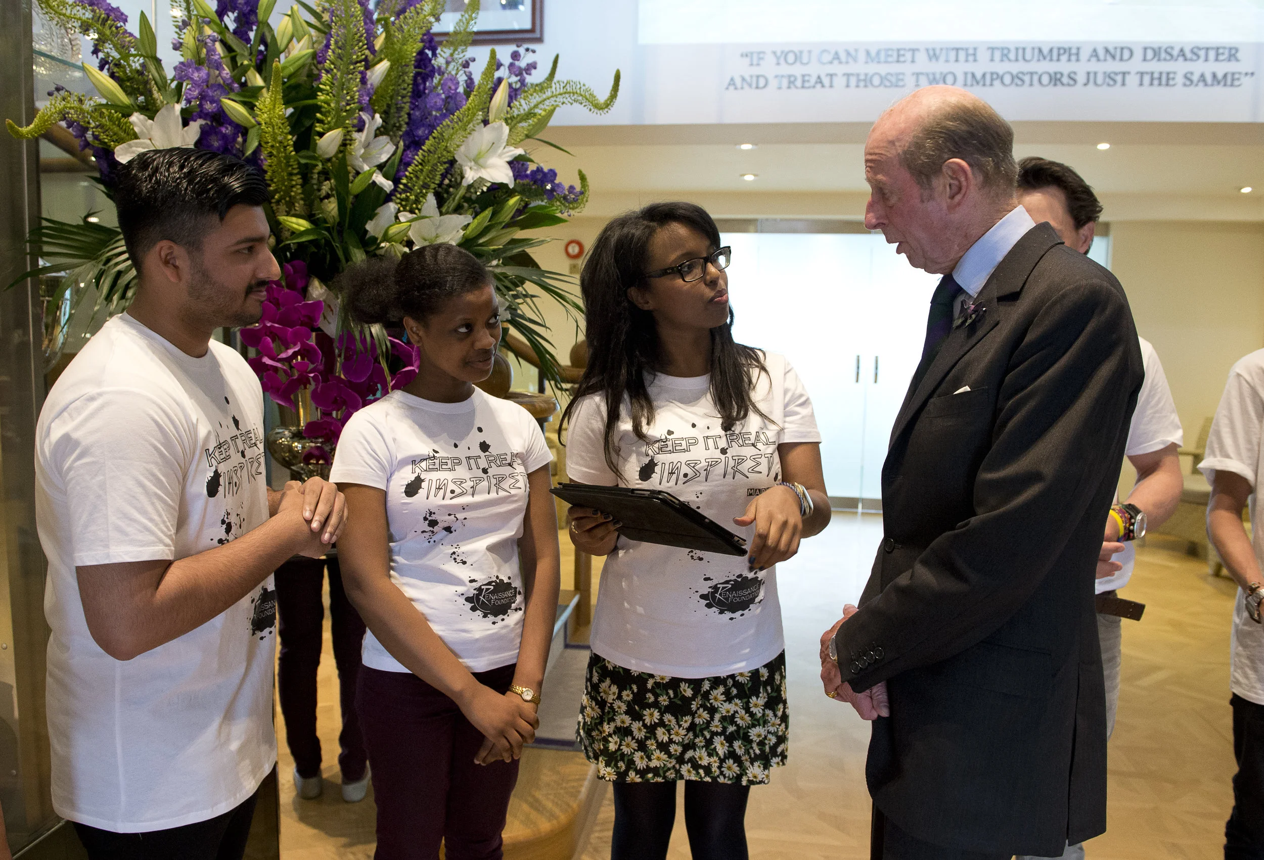 HRH The Duke of Kent meets with Charity The Renaissance Foundation in the Club house
The Championships Wimbledon 2014
The All England Lawn Tennis & Croquet Club Wimbledon
Day 3
Wednesday 25/06/2014
Credit: Thomas Lovelock/ AELTC