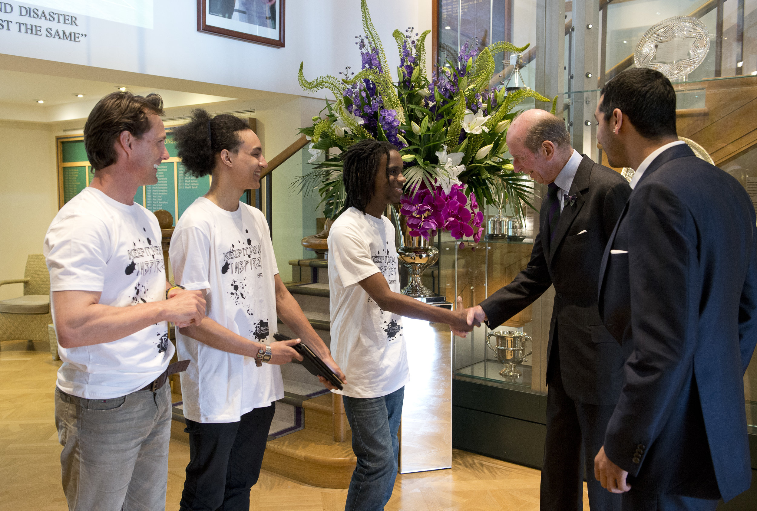 HRH The Duke of Kent meets with Charity The Renaissance Foundation in the Club house
The Championships Wimbledon 2014
The All England Lawn Tennis & Croquet Club Wimbledon
Day 3
Wednesday 25/06/2014
Credit: Thomas Lovelock/ AELTC