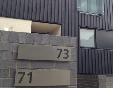 Frutiger Number Plaques