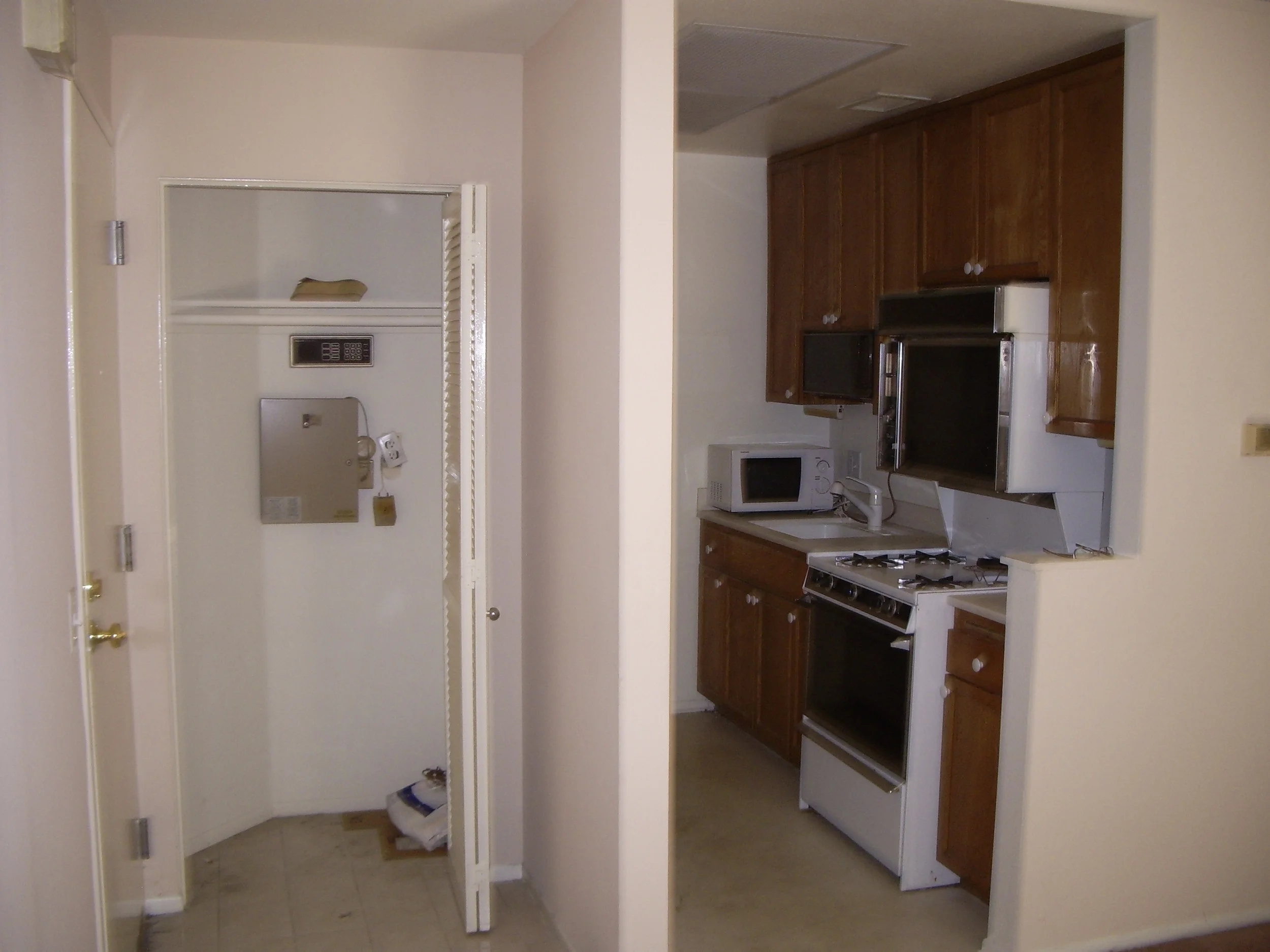 Before: Entry and kitchen