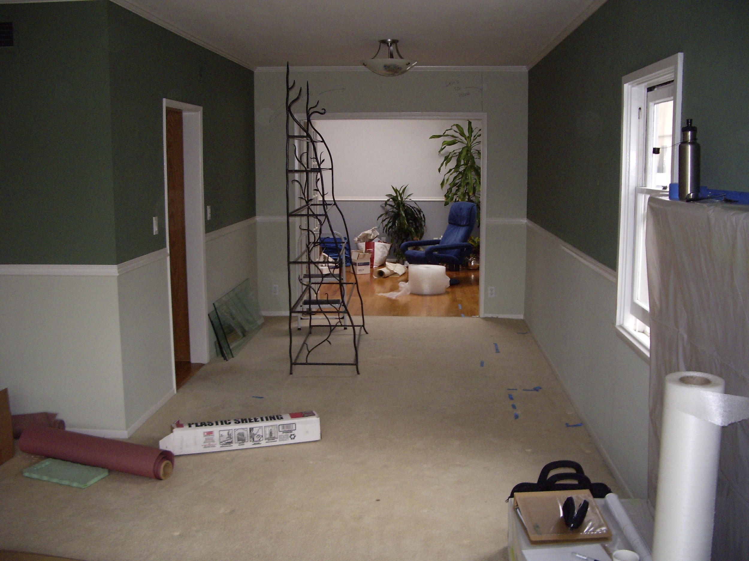  Before:&nbsp;Dining room looking toward 1992 addition. Kitchen was accessed through&nbsp;left door. 