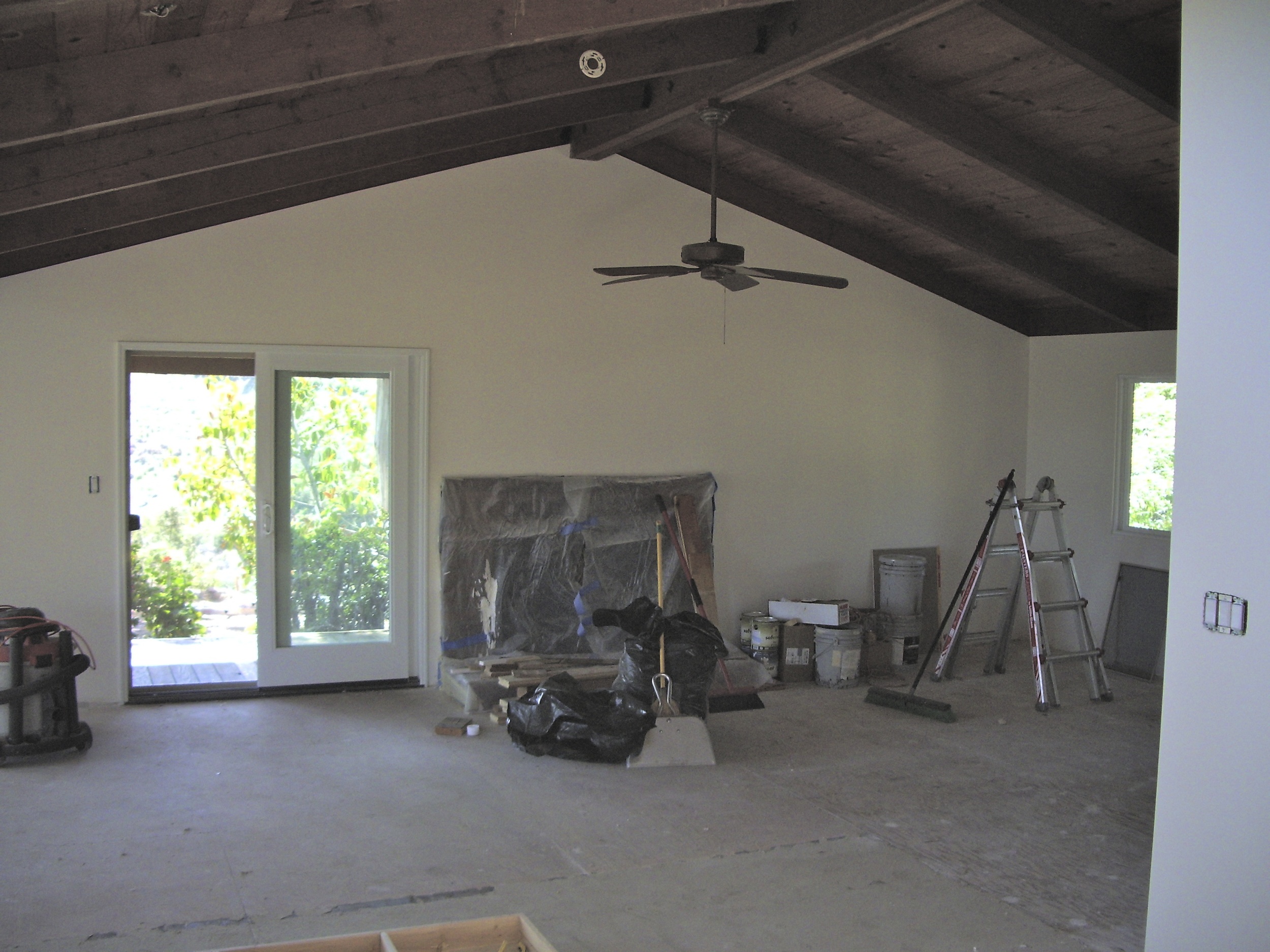 After: Light walls really make the wood&nbsp;ceilings come to life. 
