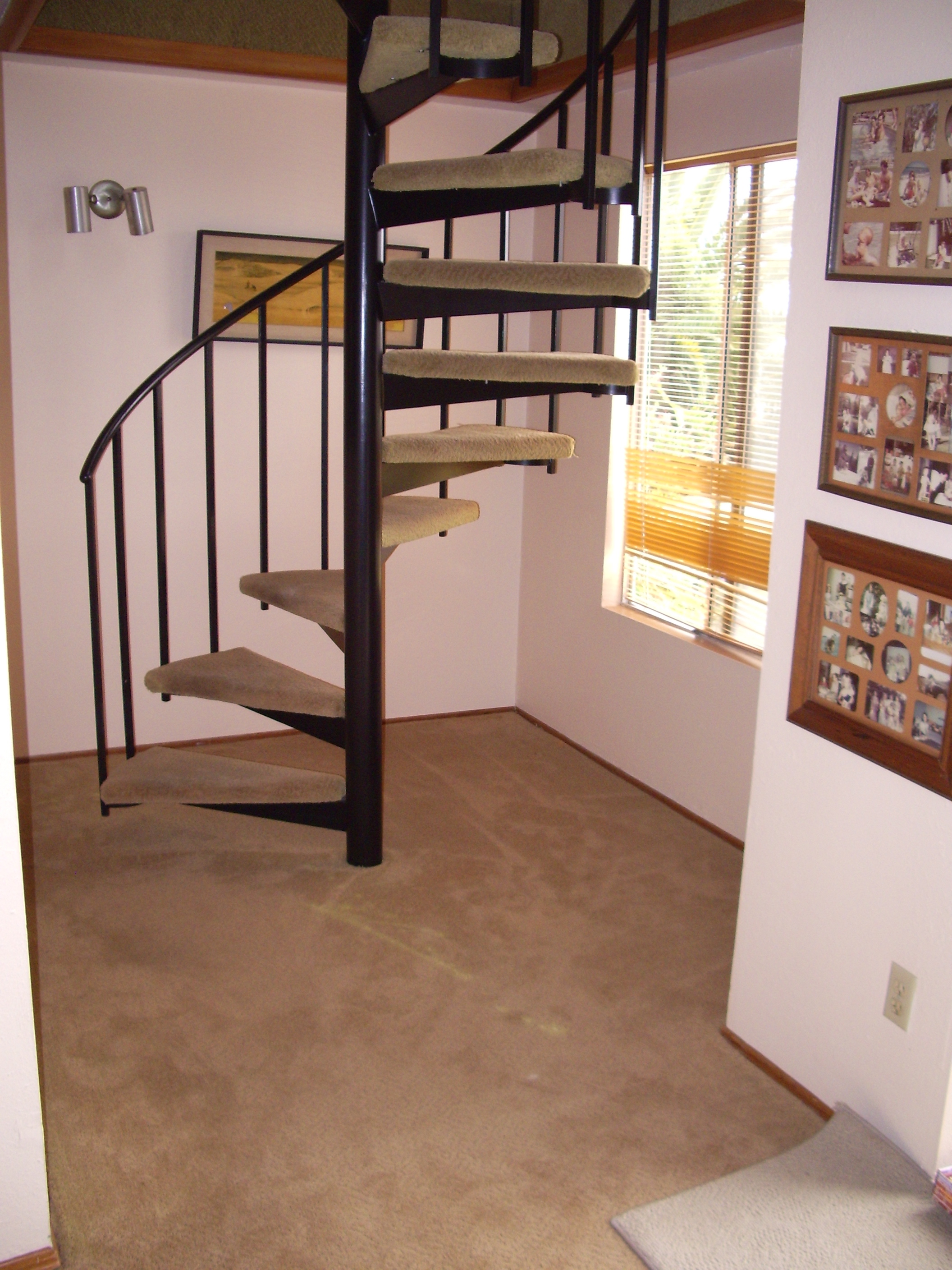  Before: Carpeted floors and stairs. 