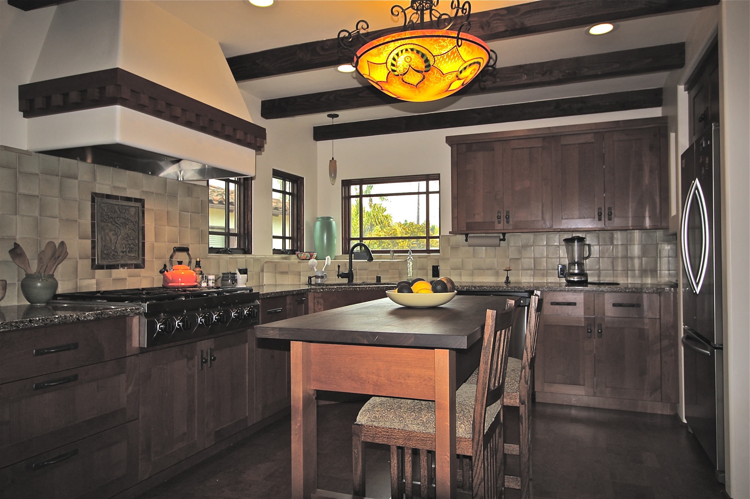  After: Tile, Vetrazzo and beautiful cabinets. 