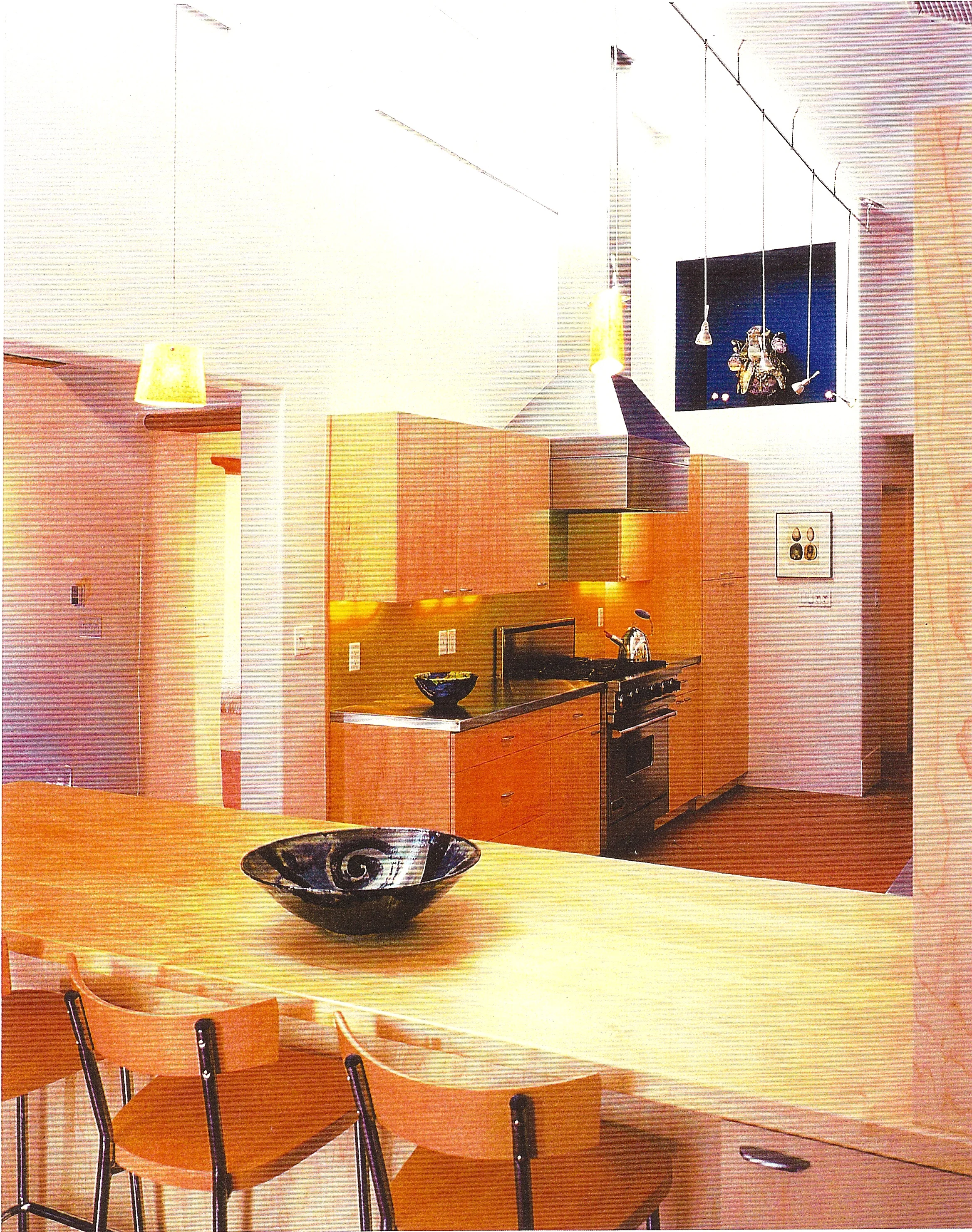 Kitchen and art nook.