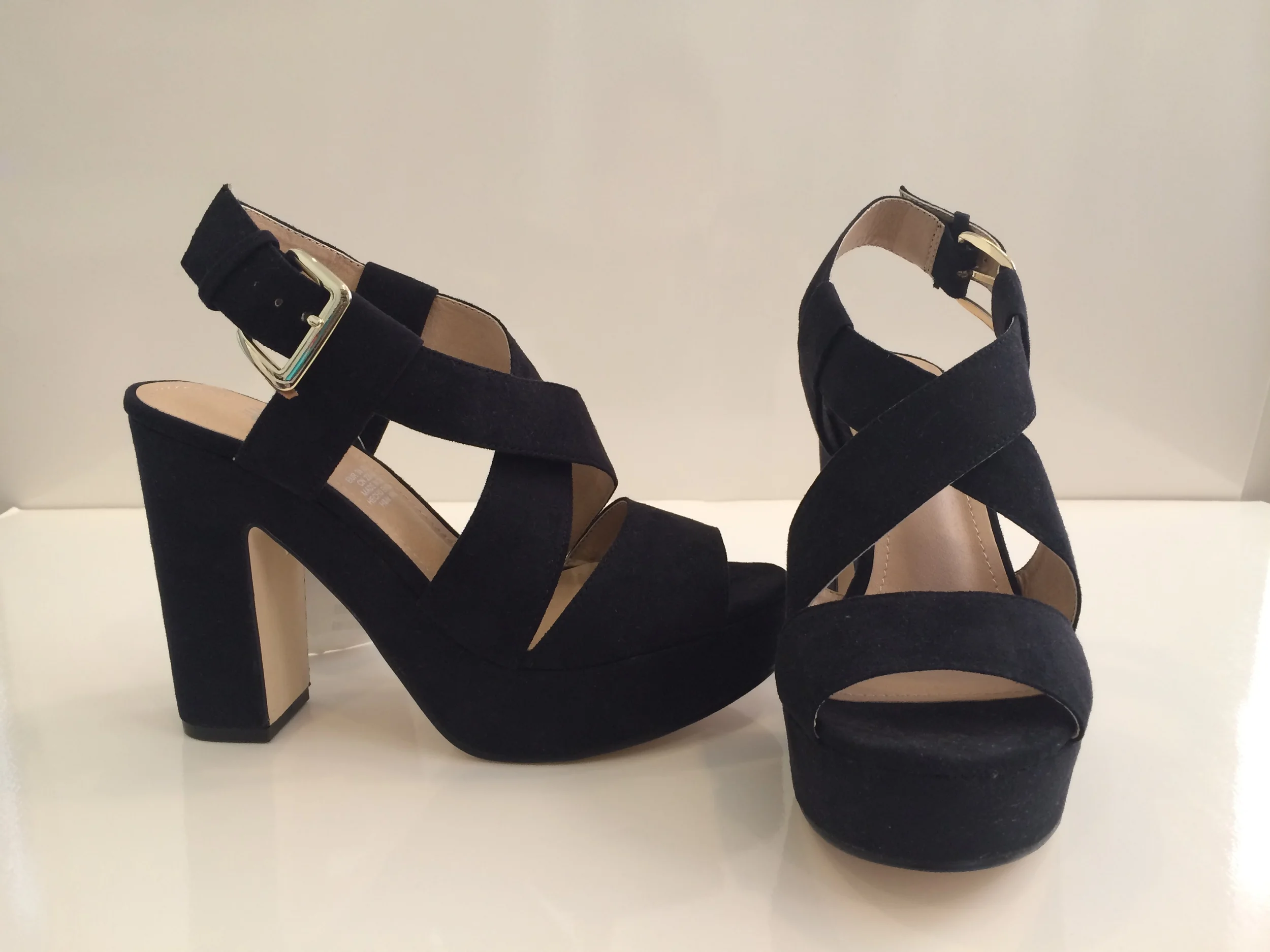 Black Suede Sandals by H&M