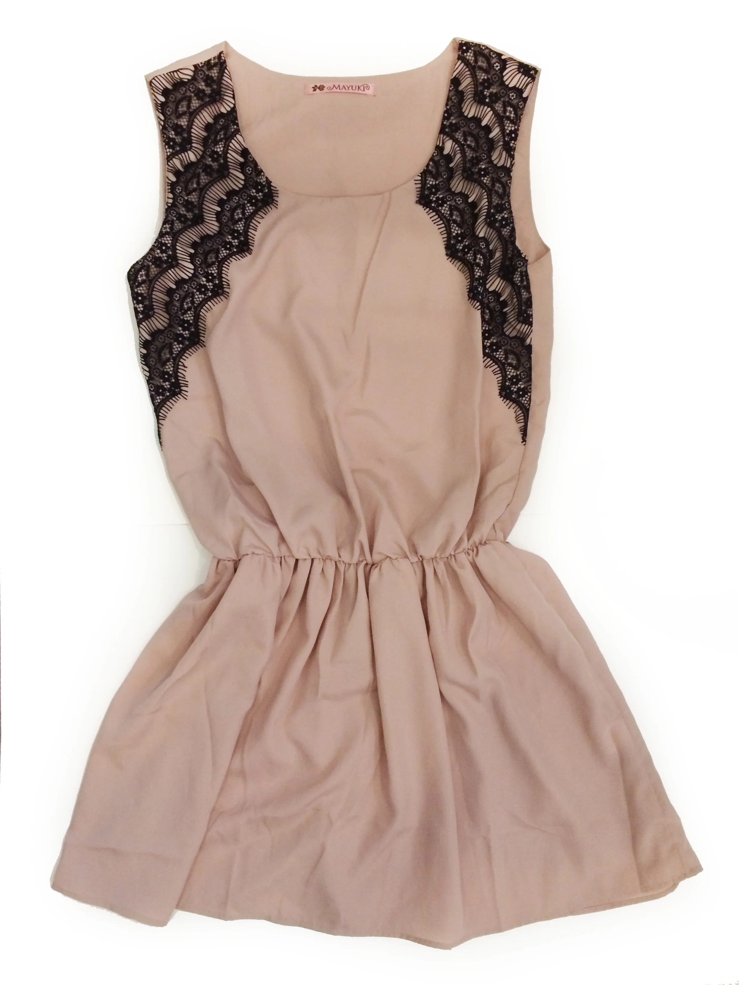 Dark Beige Dress/Top with Lace Detail