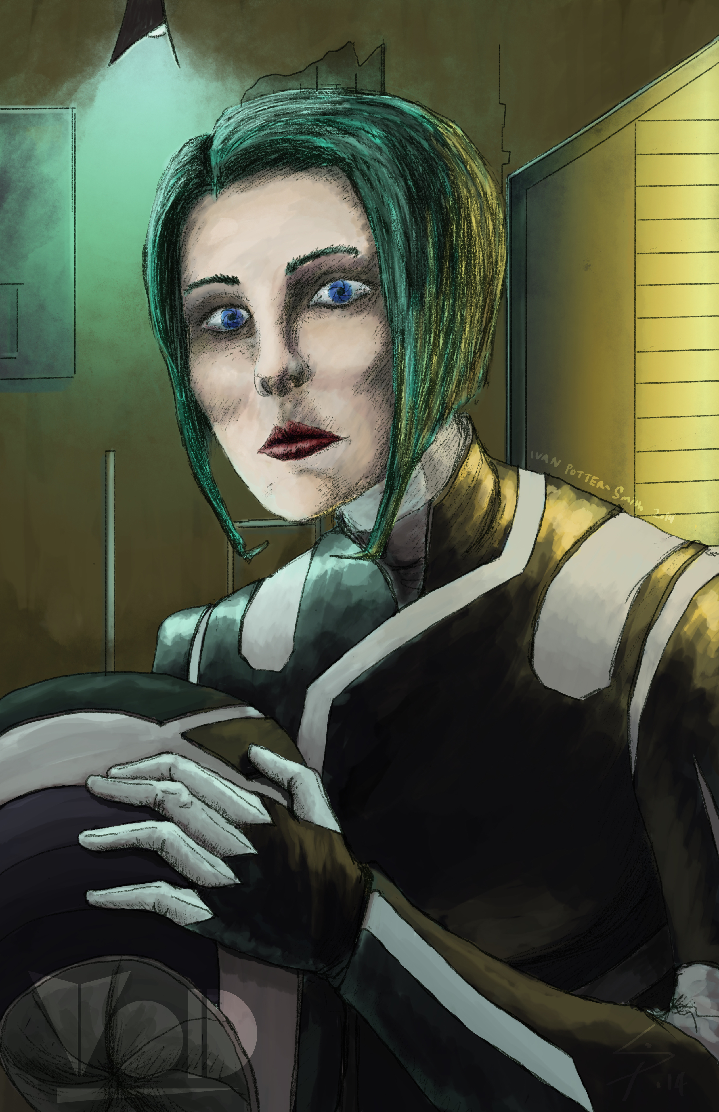 Terry Removes Her Helmet