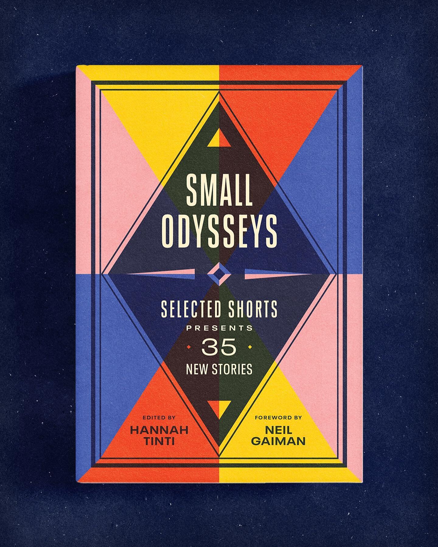 New cover design for &ldquo;SMALL ODYSSEYS: Selected Shorts Presents 35 New Stories&rdquo; published by @AlgonquinBooks, edited by Hannah Tinti, and with a foreword by Neil Gaiman!
 
It&rsquo;s published in partnership with the iconic literary radio 