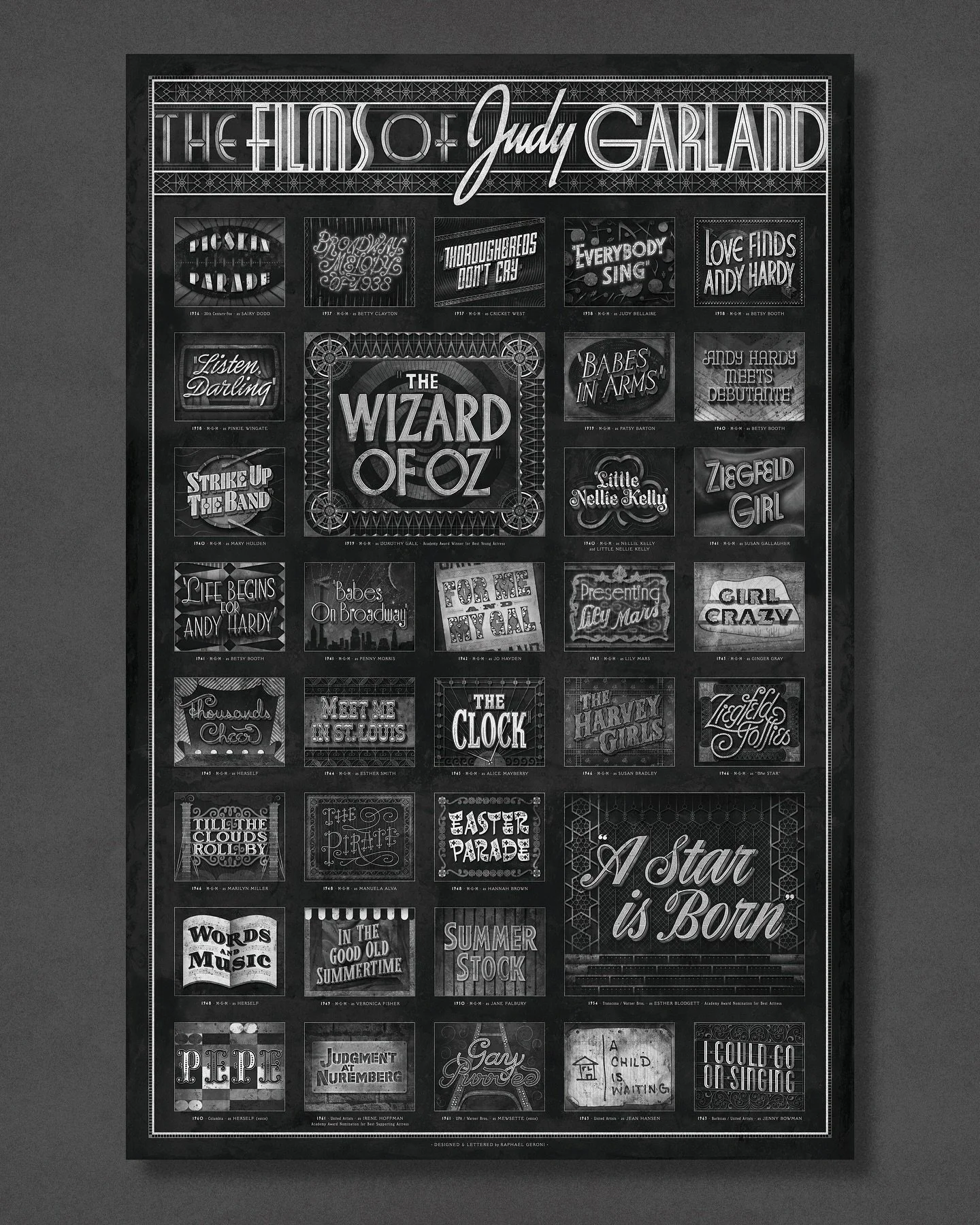 A few years ago (more than 8! 😱) I finished designing my Judy Garland poster project and I am so grateful for the opportunities it has brought my way. ☺️ 
I have received many kind messages over the years asking when it would be available to own ag