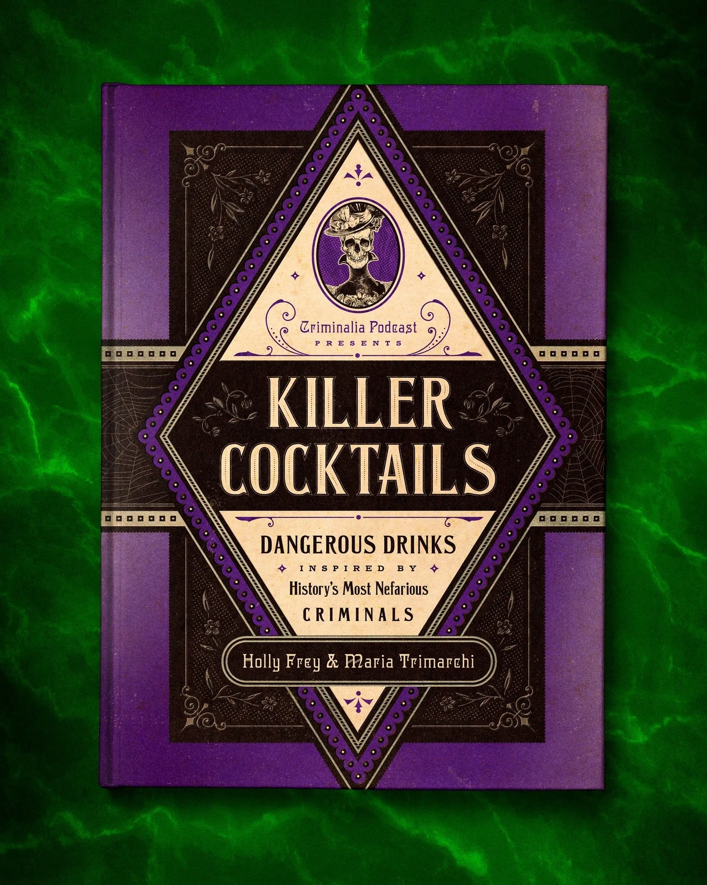 New book cover design for @hachetteus&rsquo;s &ldquo;KILLER COCKTAILS: Dangerous Drinks Inspired by History&rsquo;s Most Nefarious Criminals&rdquo; a dangerously delicious cocktail and mocktail book inspired by history&rsquo;s most notorious (and not