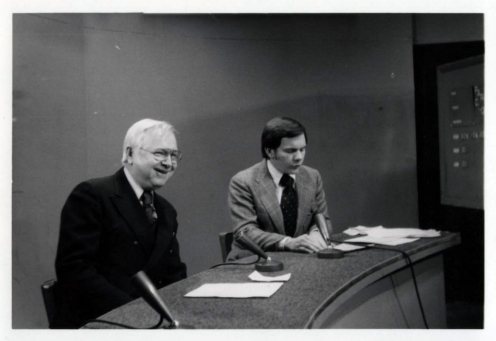 Doug Martin, theatre critic and Charlie Ryan, News Anchor, WCHS-TV.