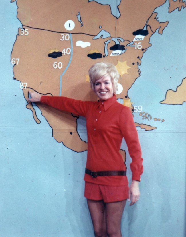 My mother, Jane Martin when she was a weather girl at WCHS-TV in Charleston, WV.