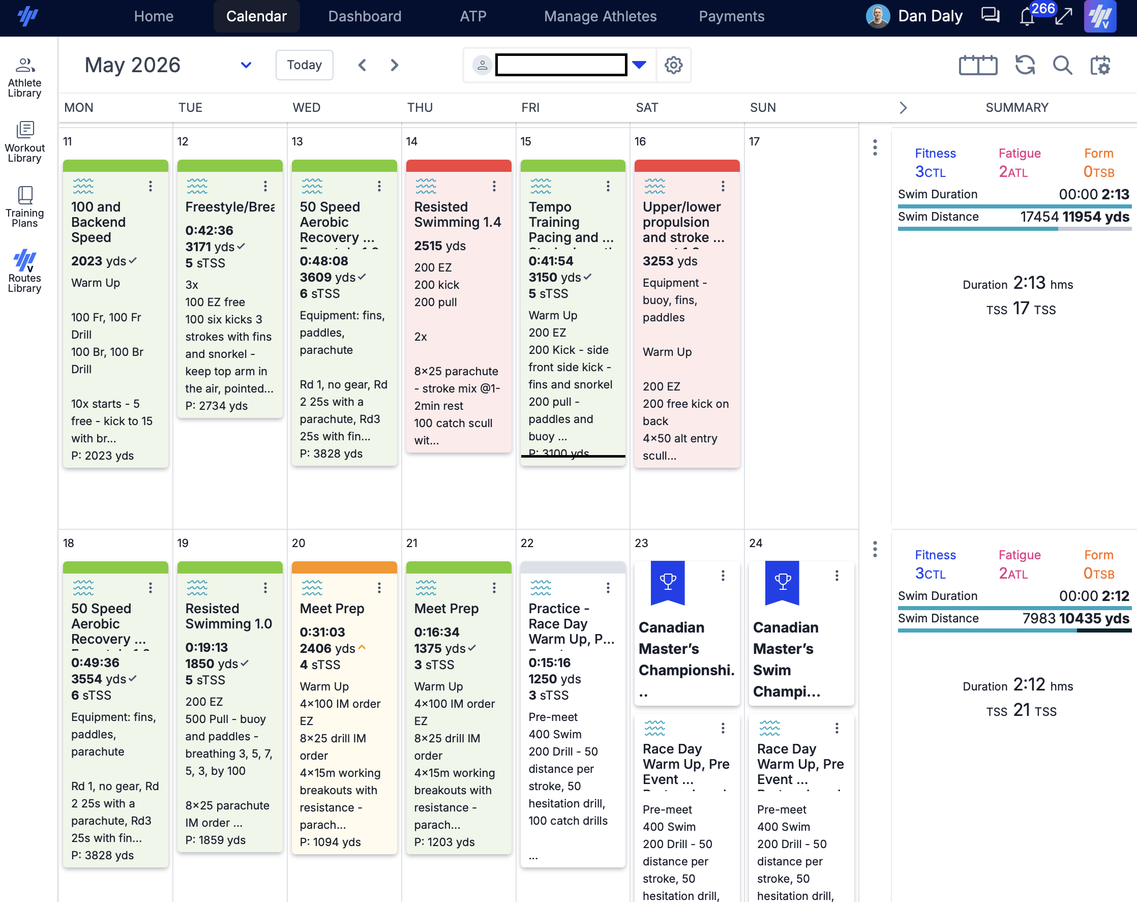 personal plan of swimming by Dan Daly Custom Swim Coaching