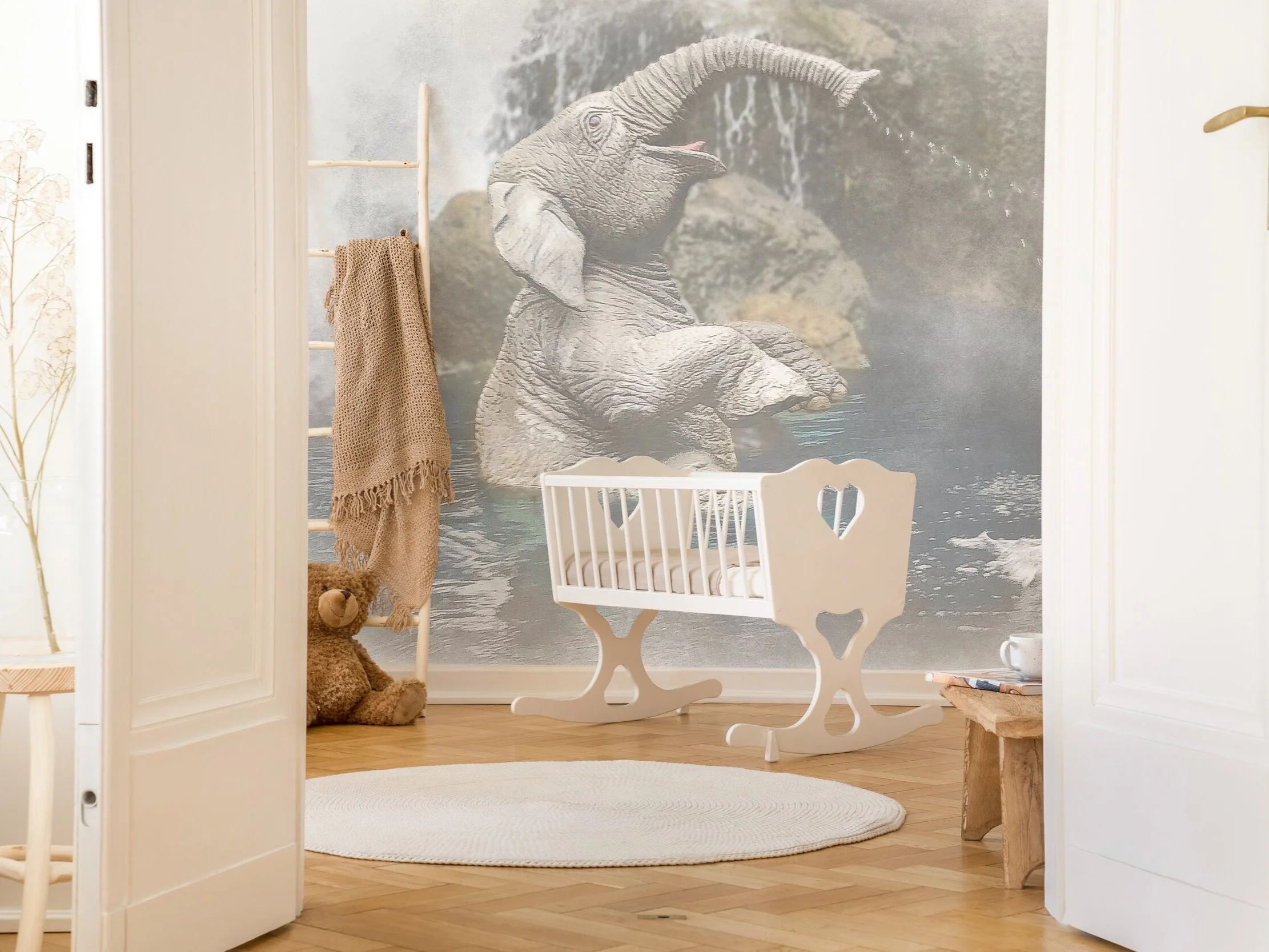 real-photo-of-white-cradle-with-heart-standing-in--WK6BLDX.jpg