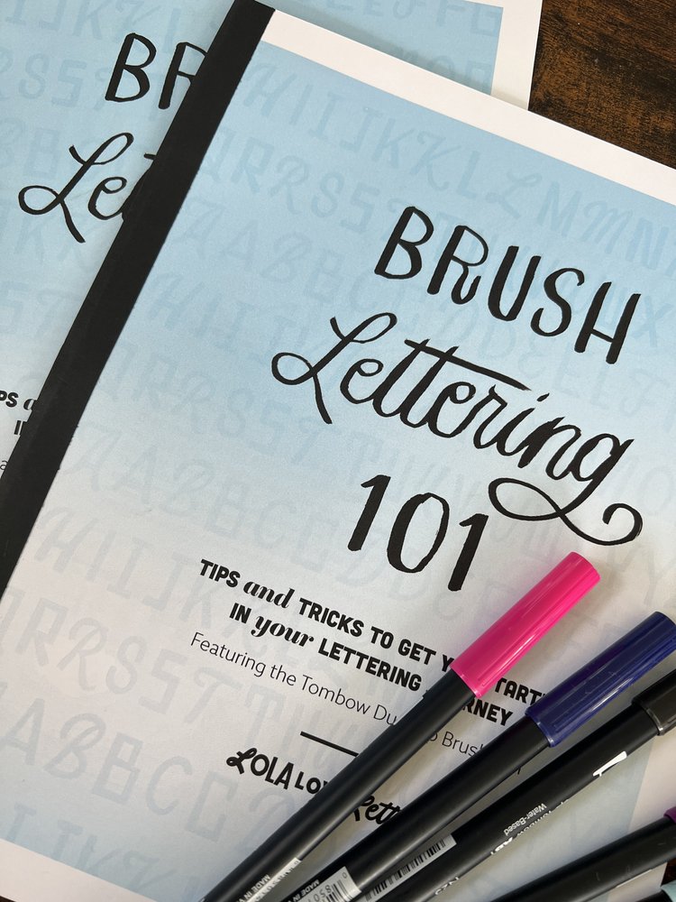Brush Lettering 101 Workbook, Tombow Dual Tip Brush Pen