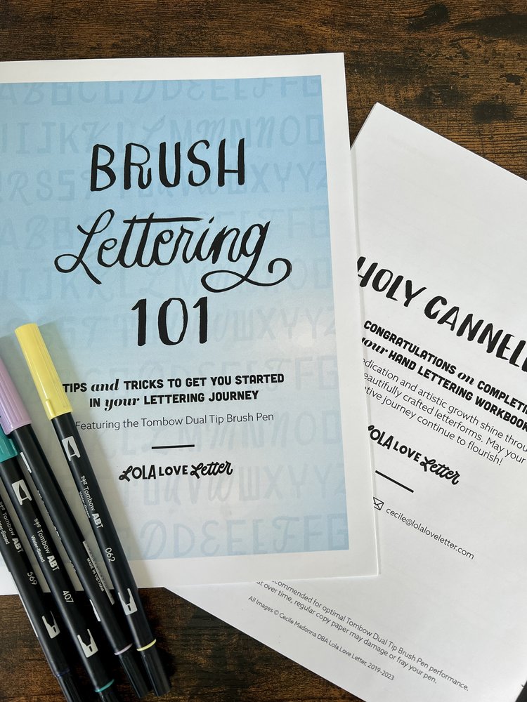 Brush Letter Like a Pro: Beginning Brush Calligraphy Workbook