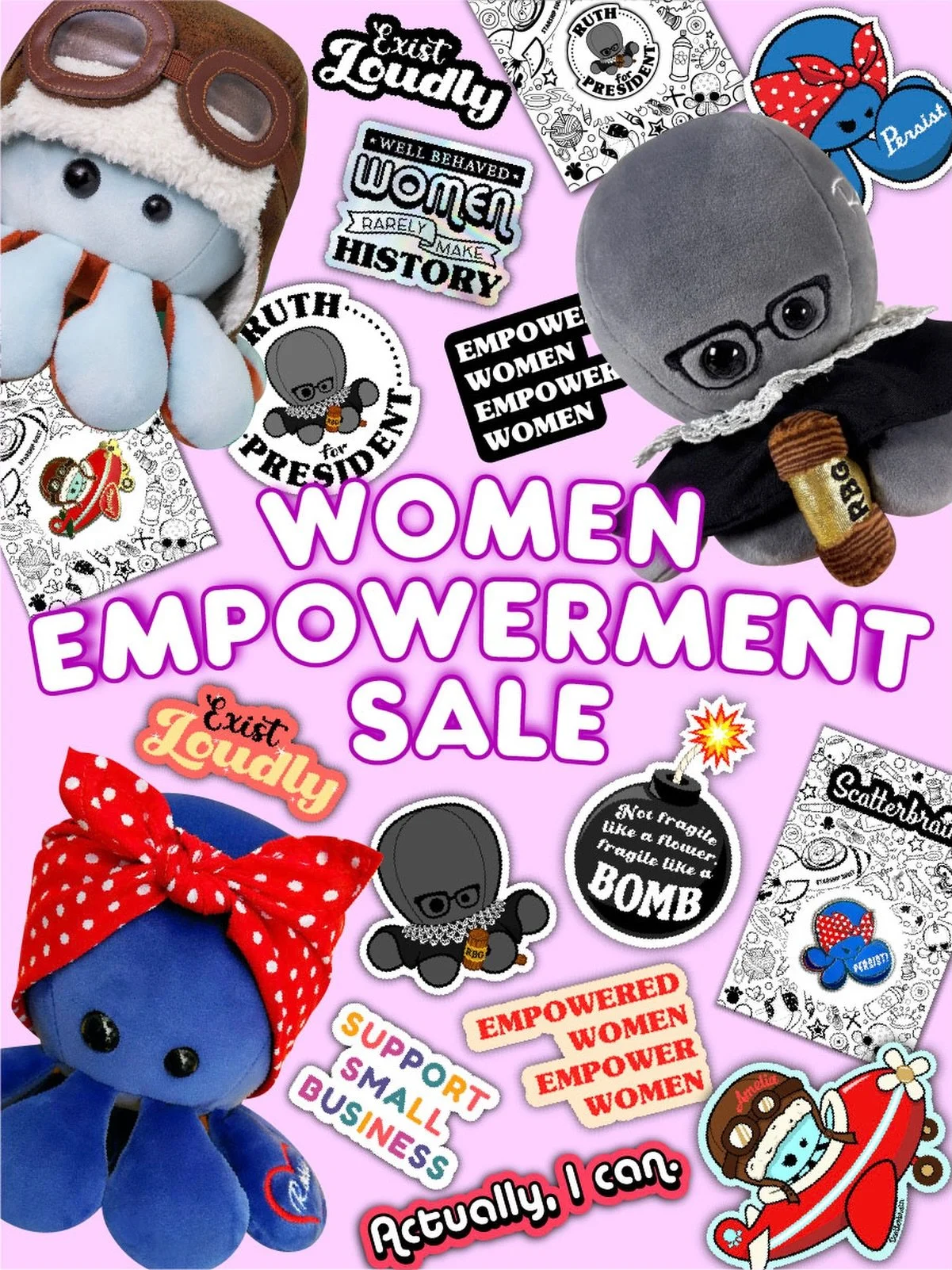 15% Off?! Yes Please!🙌🏼🐙💪

Happy Women&rsquo;s History Month! To celebrate, our Women Empowerment Line is 15% Off for the whole month of March! 

Just enter code STRONG at checkout!

Snag your favorite fem-powered octopal and matching goodies tod