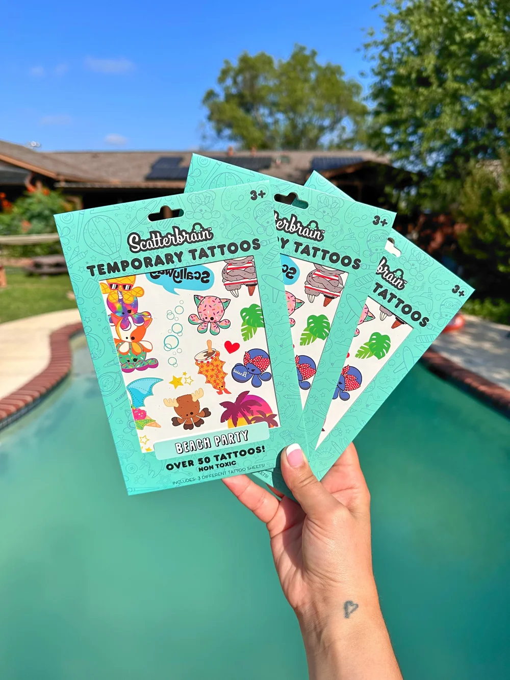 Temporary Tattoos - Beach Party — Scatterbrain Handmade, image size:1000x1333