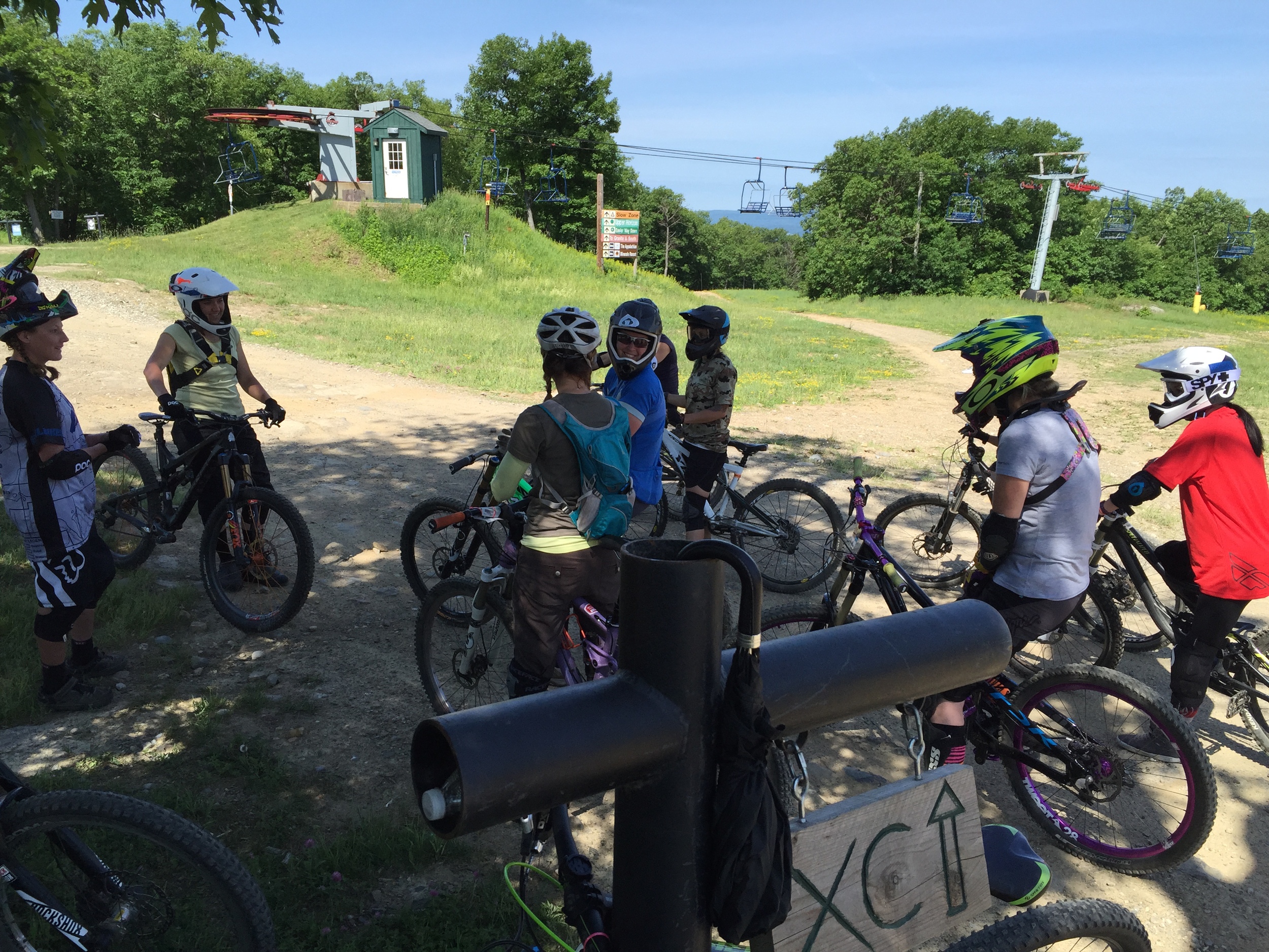 Regrouping after taking the lift up