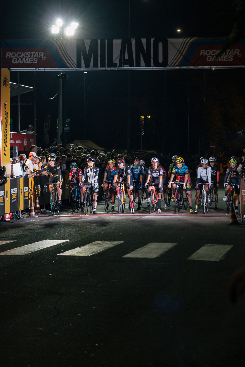 A small but growing field of women race in Milan, photo courtesy of @Tornanti_cc