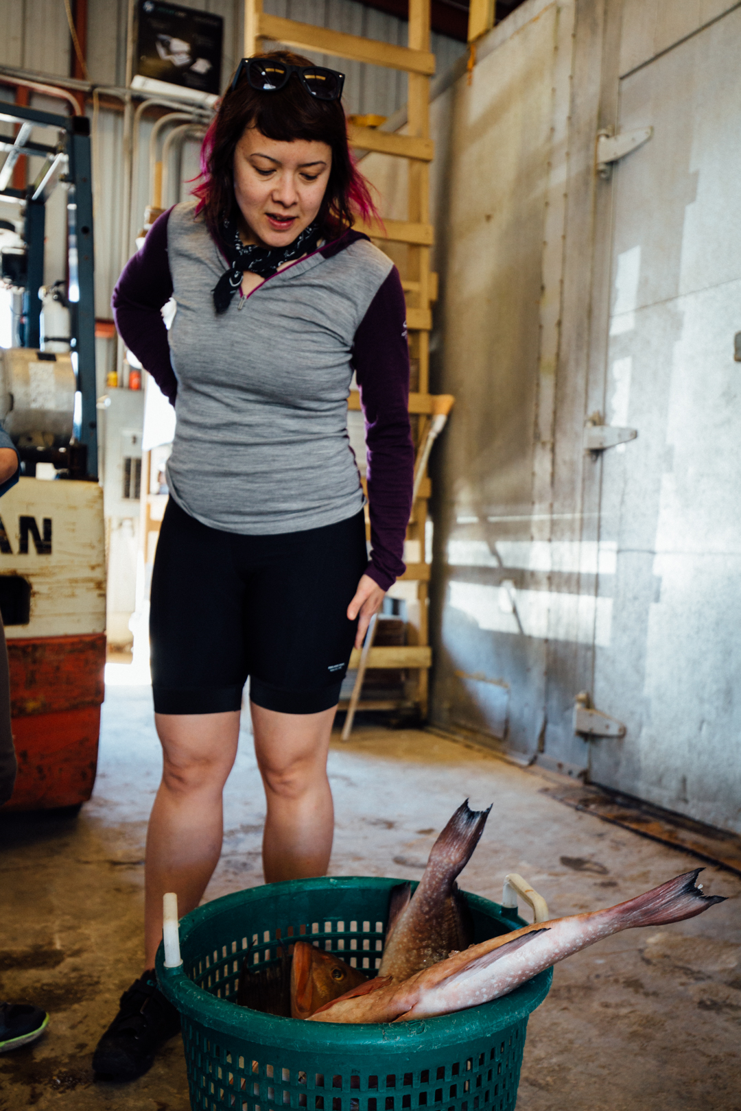 Mai Yan purchasing fish in Florida. photo by Brian Vernor
