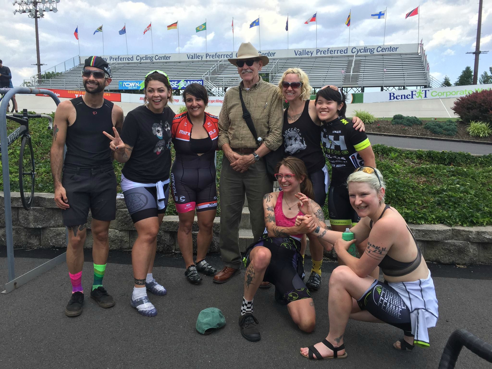 Kissena alumni, including race official Karl! Photo by Leona Chin Wong