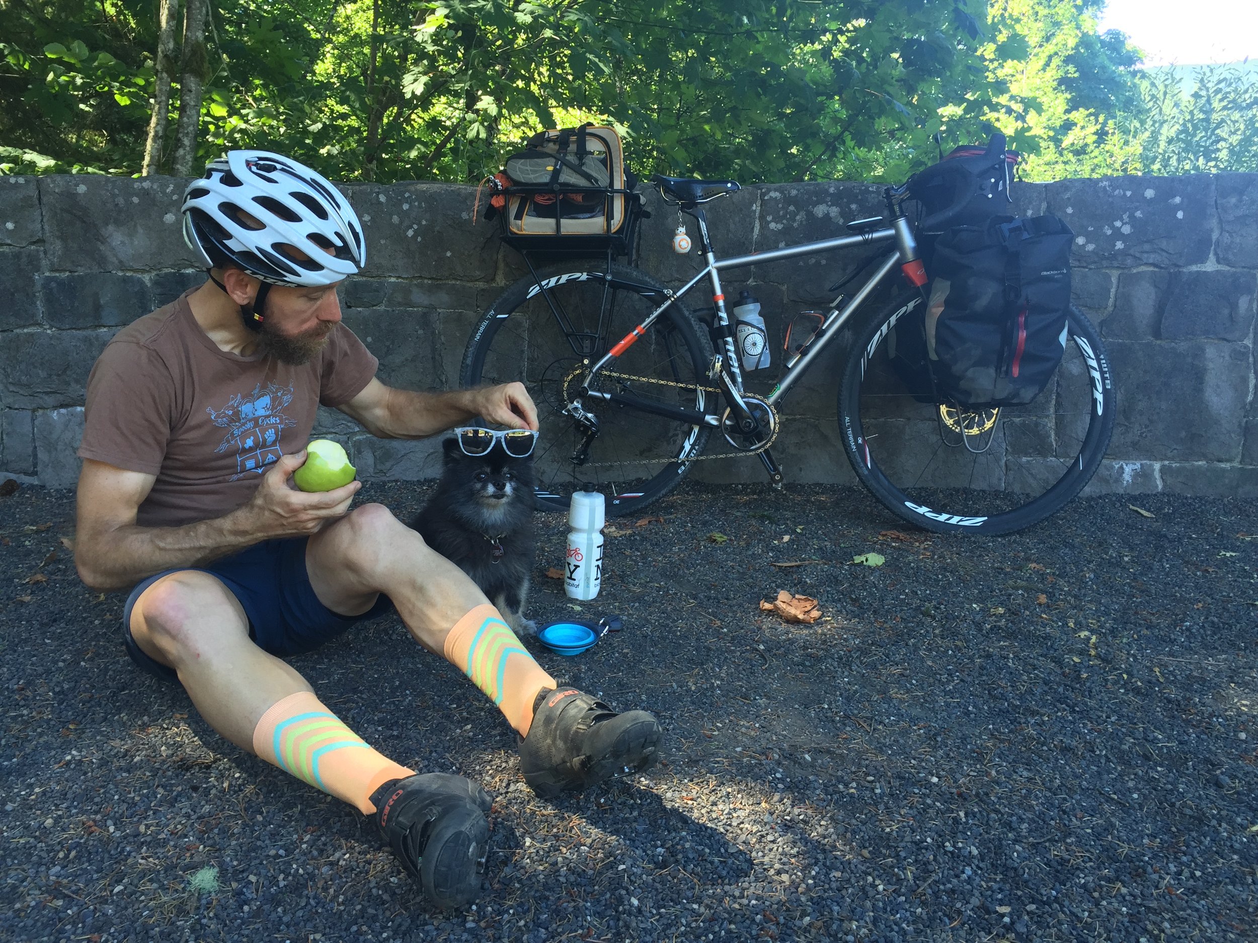 The tour has been almost entirely solo, but I was lucky enough to to catch my friend David Wilcox of The Athletic on my way out of Portland for a day of riding.