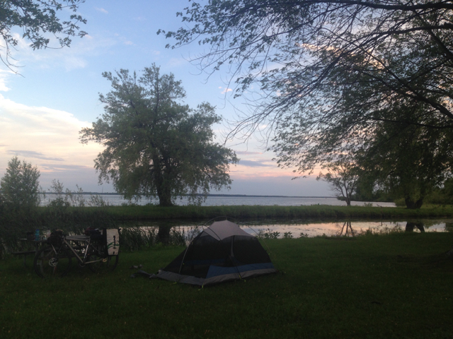 DIY campsite in the Upper Canada Migratory Bird Sanctuary.
