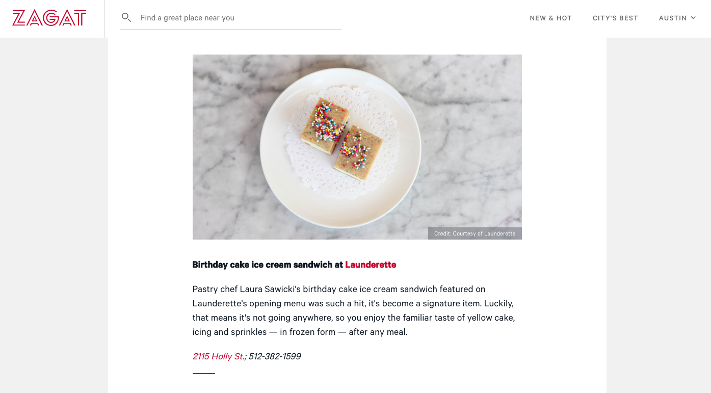 Published by Zagat
