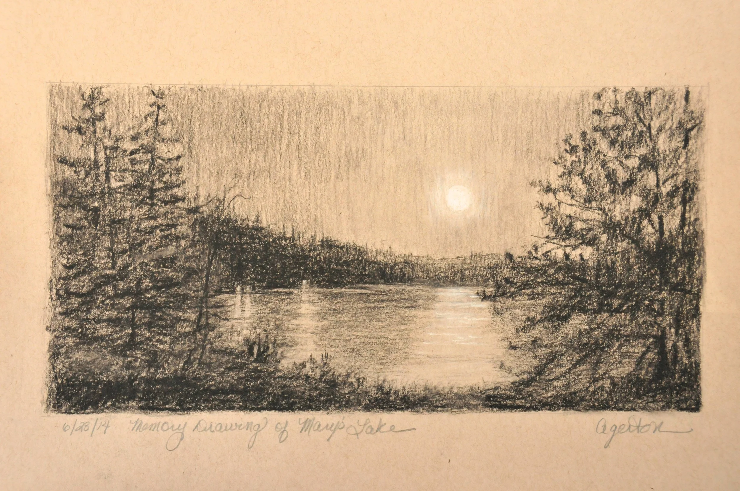 Memory Drawing of the Lake