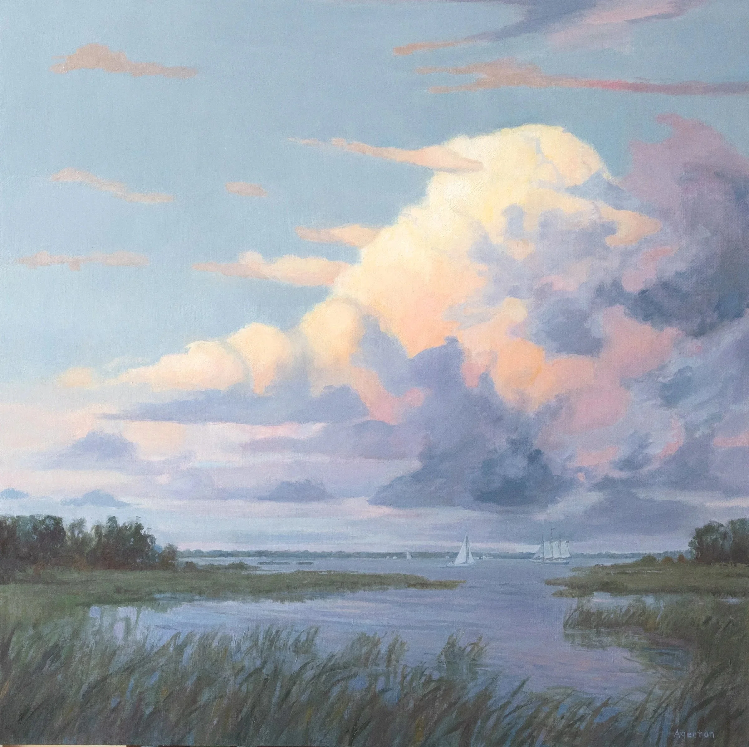 Golden Majesty. Oil on linen panel. 36x36. $7800. Available at Ella Walton Richardson Fine Art