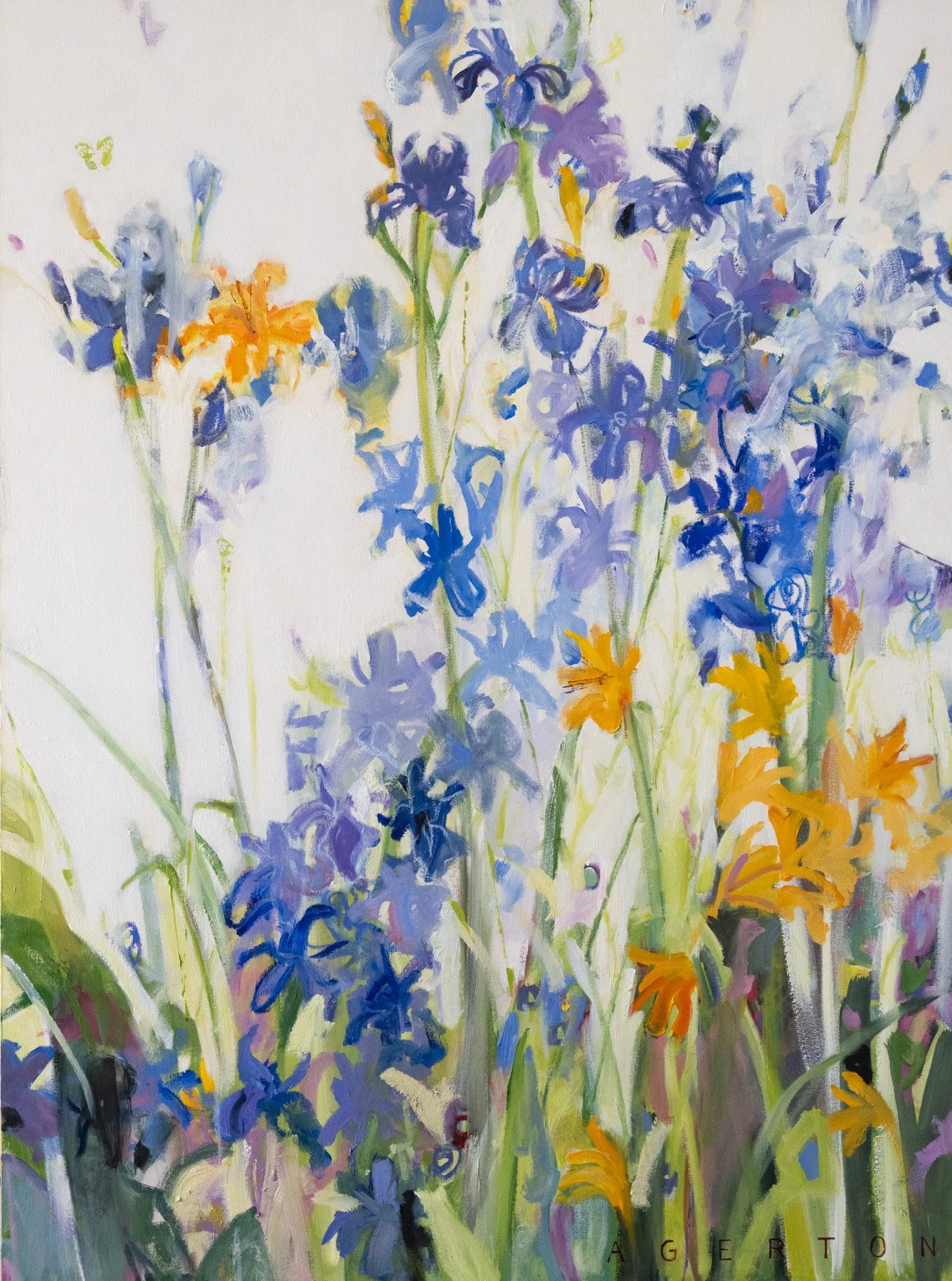 Iris Spring. Oil.48x36. Available at Ella Walton Richardson Fine Art. SC.