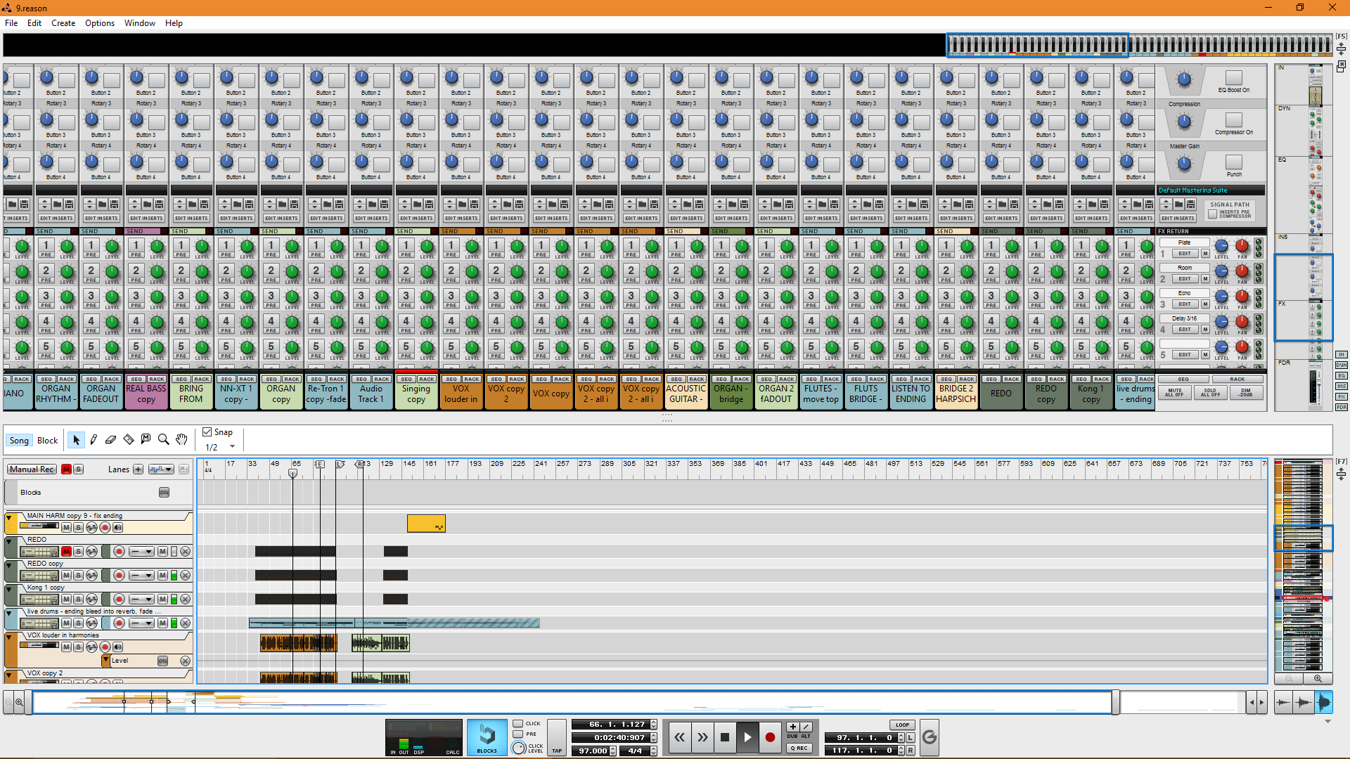 Great photo: This is about a third of the number of tracks in one song