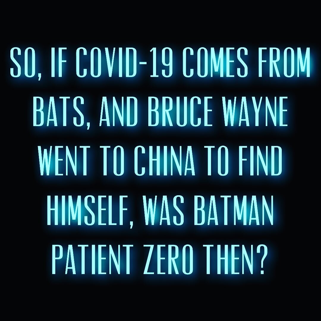 My joke of the day. #foodforthought #comedy #batman