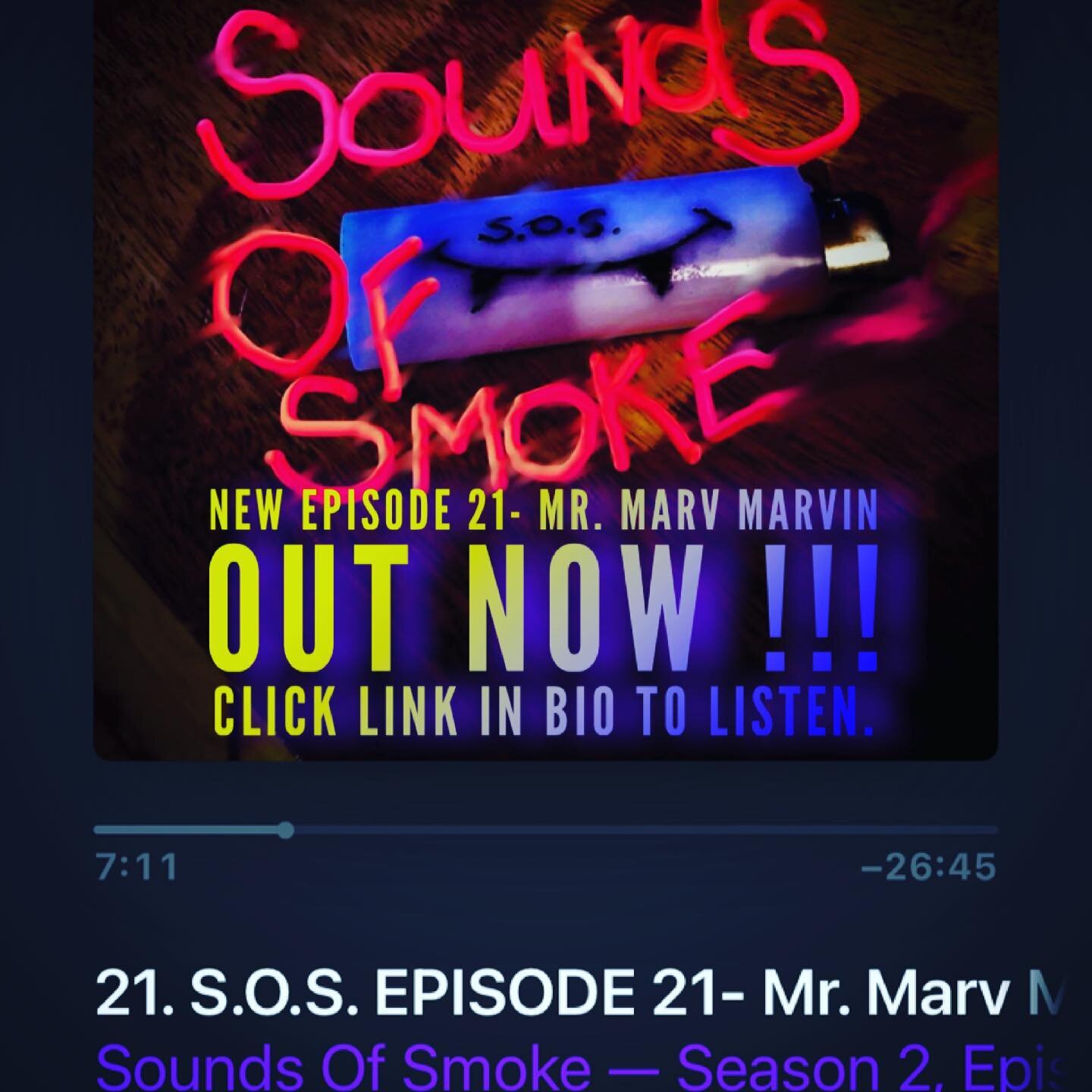 Monday blues again, escape them all by listening to Sounds of Smoke a mystery adventure thriller podcast! 

https://open.spotify.com/episode/6OATOftXk6nllhDf4KzUFX?si=4di_pM4ZTeiIP4ibk7Kfww