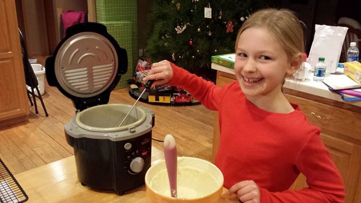 Chloe, my oldest daughter, loves helping out.