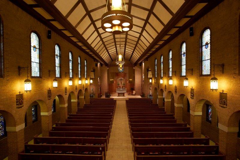 The interior of St. Francis church in Brainerd, MN.