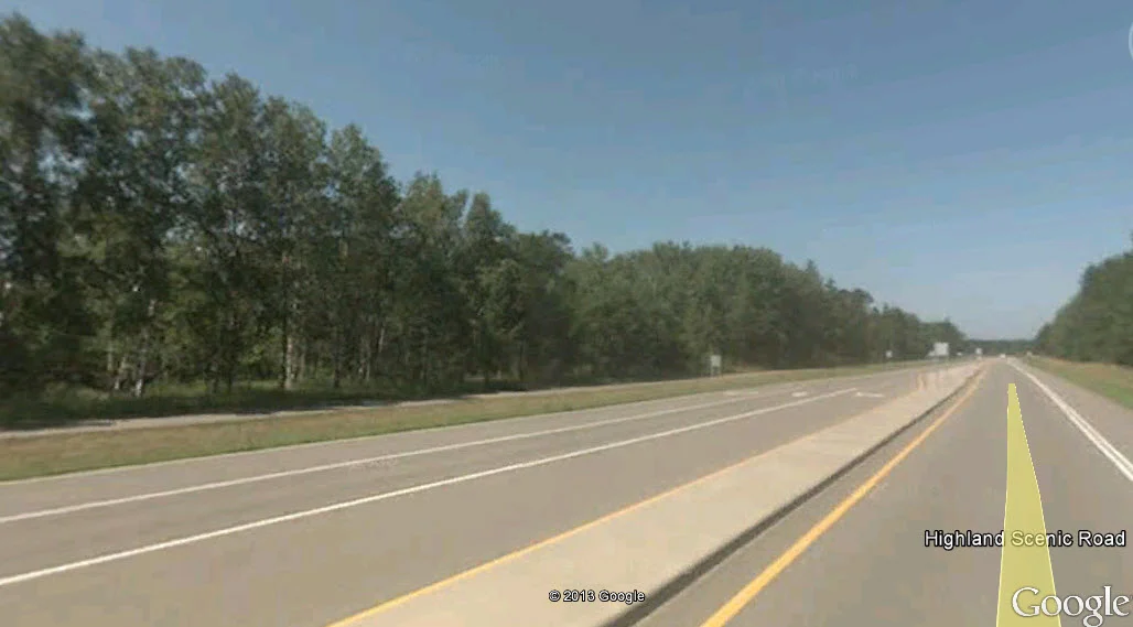 CSAH 48 in Baxter, MN. Image from Google Earth.