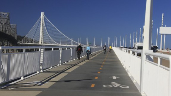 San Francisco - Oakland bay bridge protected bike lane