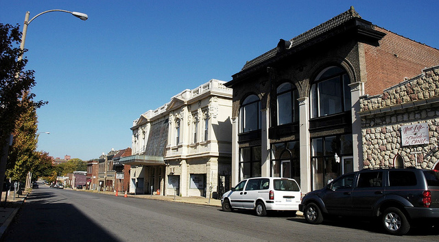 North side of Olive across the street from the proposed development