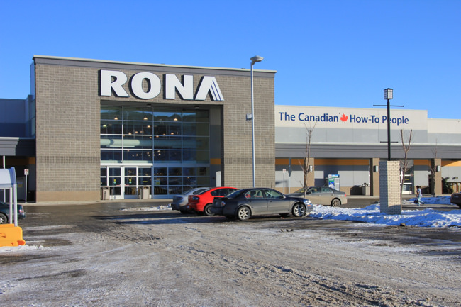 Rona is a Canadian hardware chain. Its natural habitat is in a big parking lot like Home Depot. Photo by Scott Lewis on Flickr.
