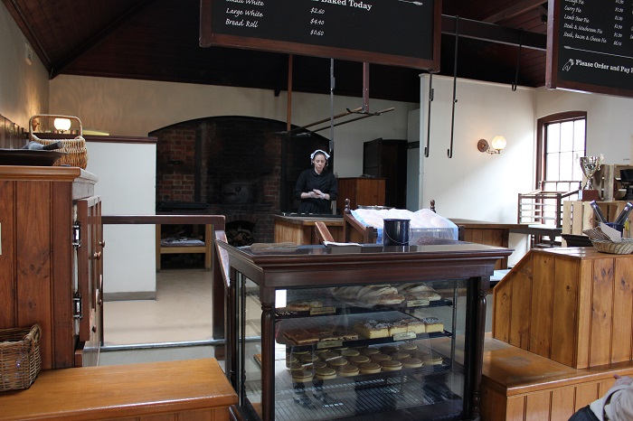 A baker at work in the bakery.