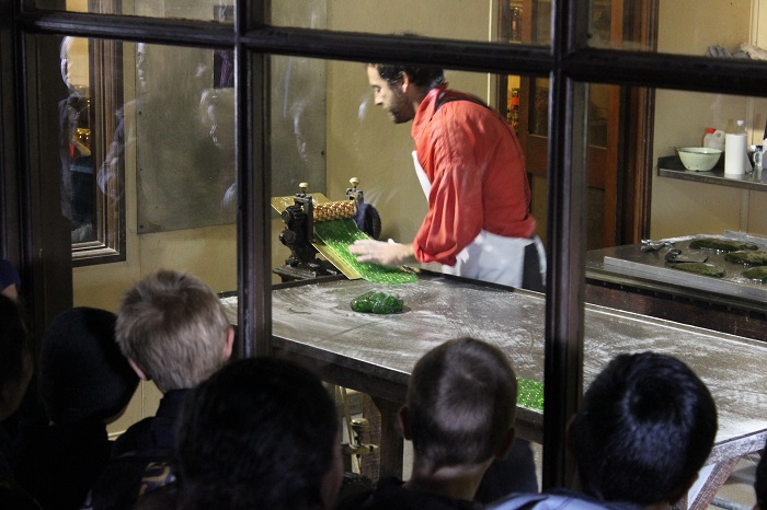A confectionist at work.