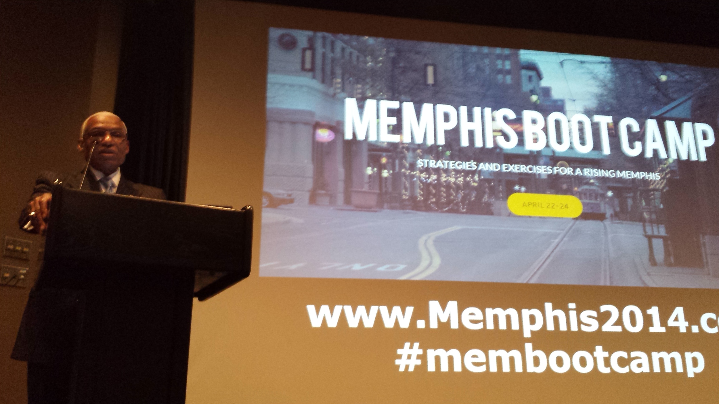 Mayor A.C. Wharton kicks of the Memphis Strong Towns Boot Camp