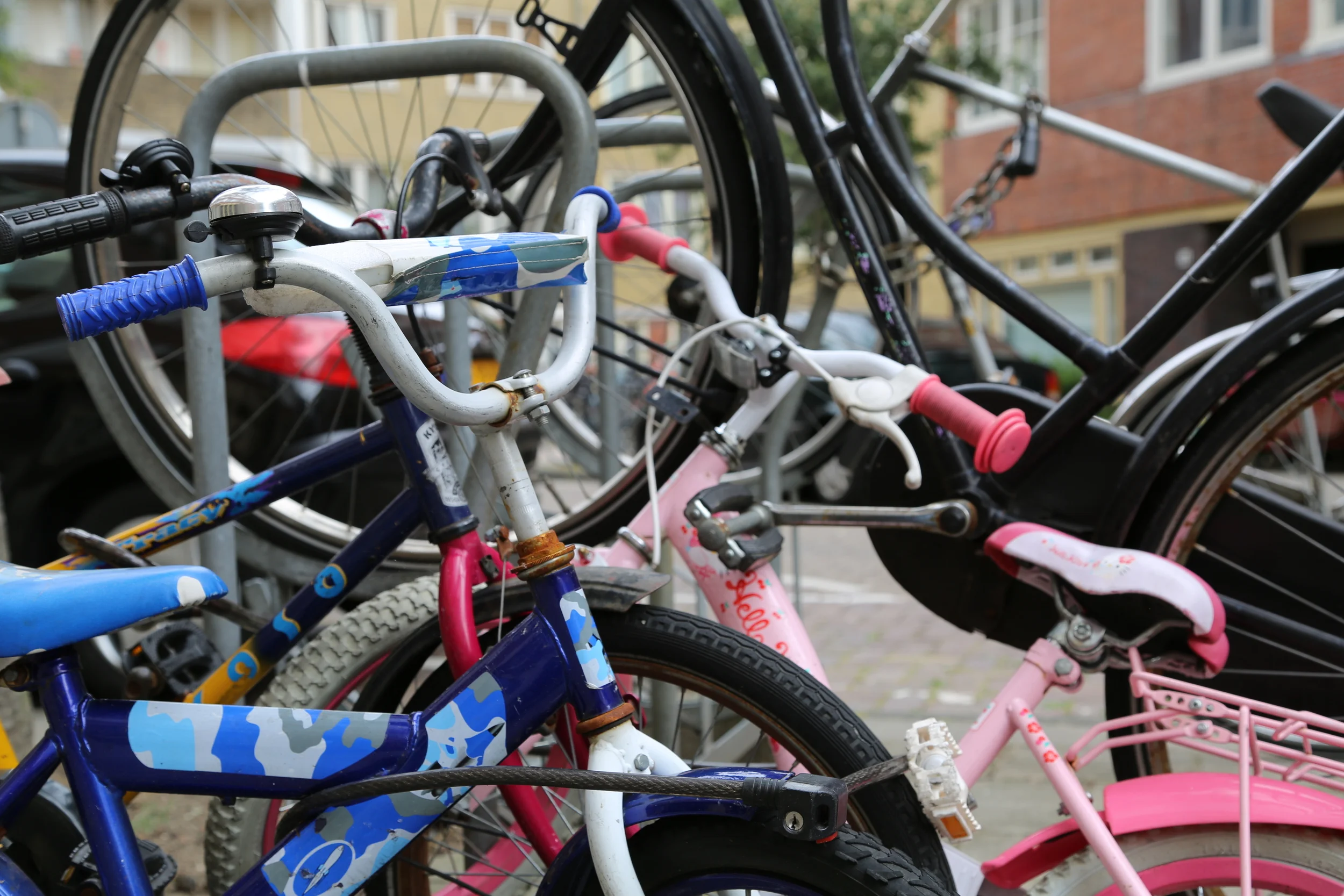 A bike rack in Amsterdam. Photo by Gracen Johnson.