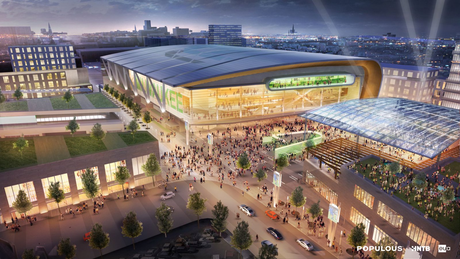 Milwaukee's newly proposed "entertainment district" with a new taxpayer subsidized sports stadiums. If you want to know what this will look like in 3 years, read my poem about Philadelphia's XfinityLive!
