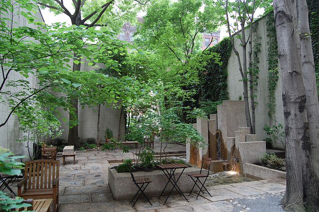 John F. Collins Park in Philadelphia. Parks do not have to take up more room than the average urban lot. I enjoy the cavern feeling of pocket parks like this, a nice sanctuary from the surrounding environment.